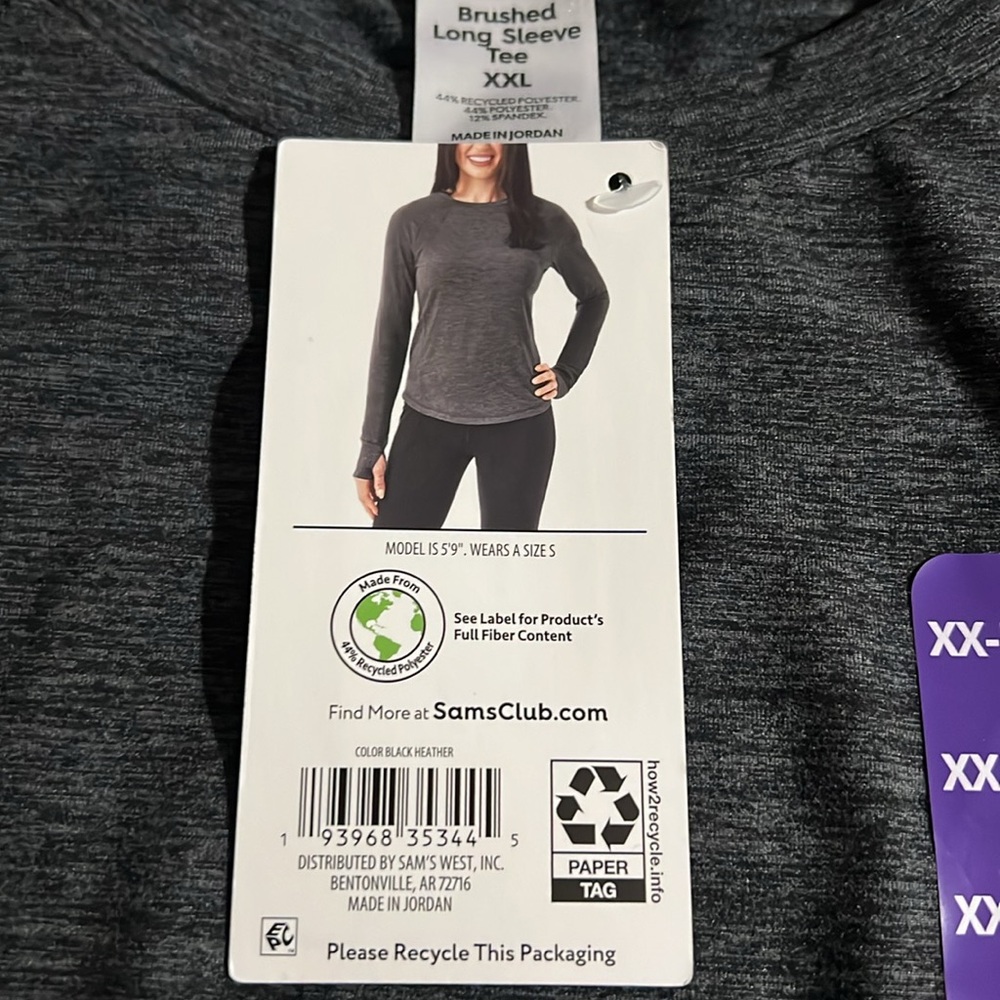 Ladies XXLarge Brushed Long Sleeve Tee - NWT - Picture 3 of 6